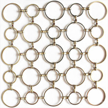 cortinas de metal de malla de anillo decorativo interior